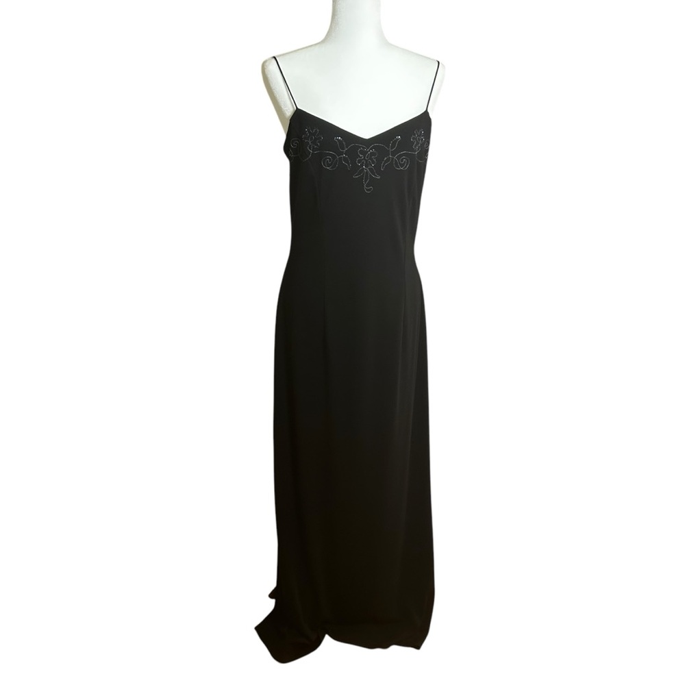 Vintage Y2K Black Formal dress Jrs sz 11/12 whimsygoth maxi long fairycore